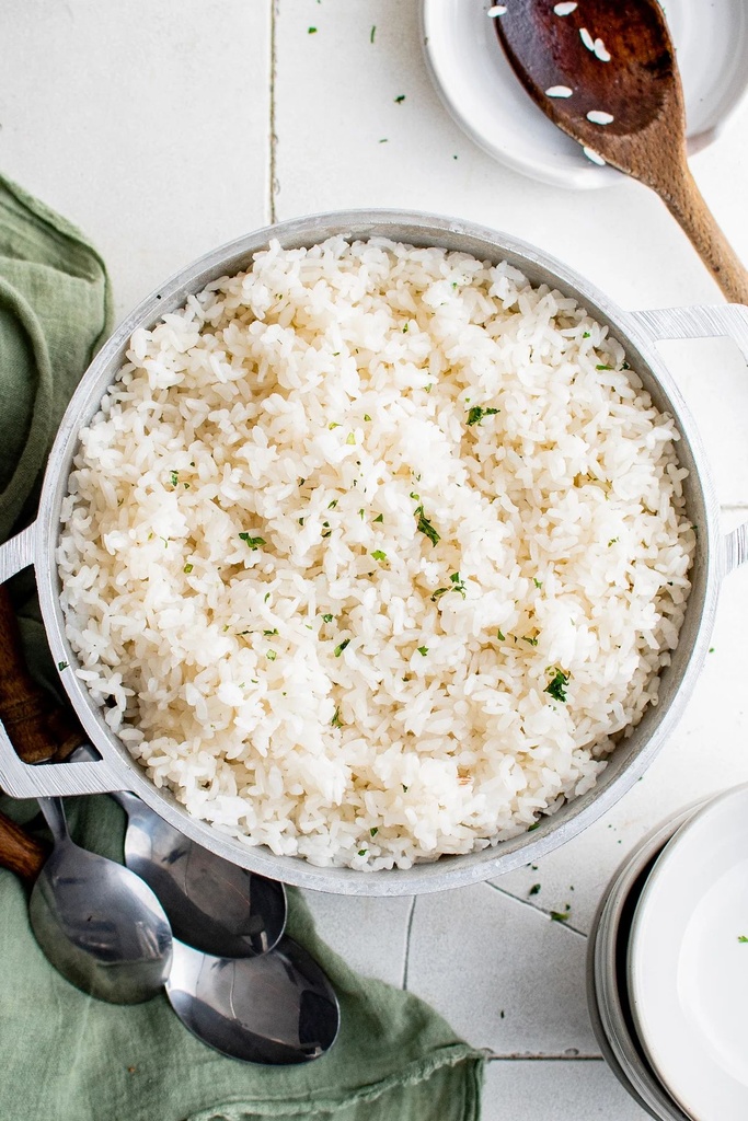White Rice Platter