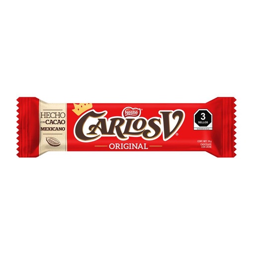Barra de Chocolate Carlos V (pz)